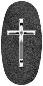 DASOV 510 SL SH BK Silver Single Cross Shimmer Black Background